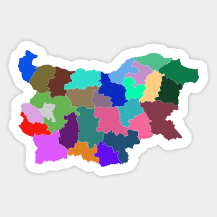 Bulgaria Color Map Sticker